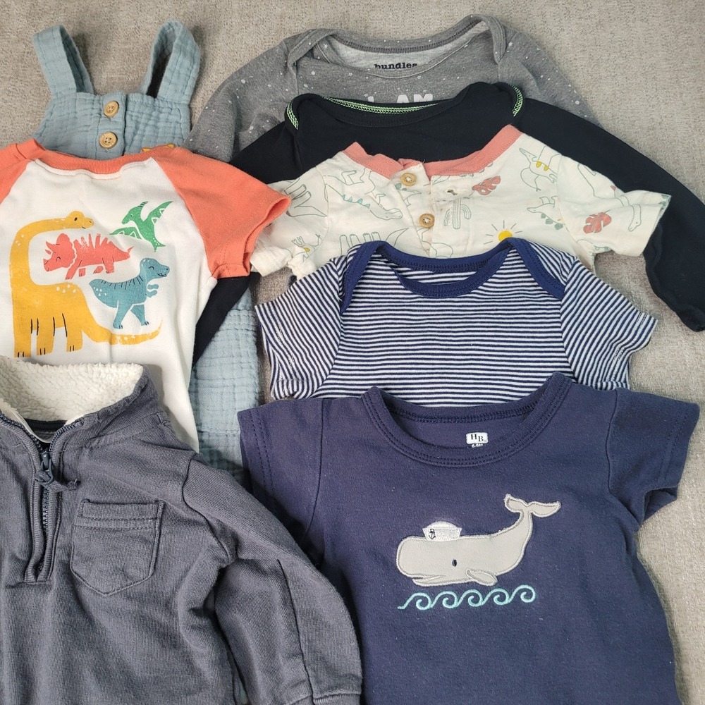 Lot of 21 Baby Boy 3 to 6 Month Clothing Lot Carter Garanimals Shorts Bodysuits - Picture 3 of 9